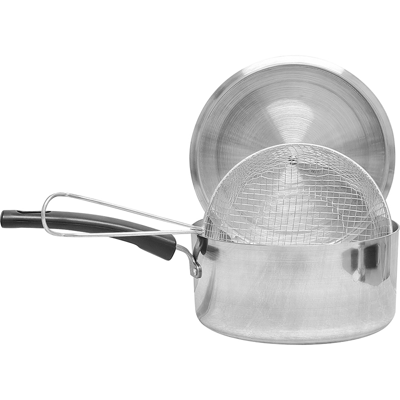 20cm / 8" Polished Aluminium Deep Chip Pan - Image 1