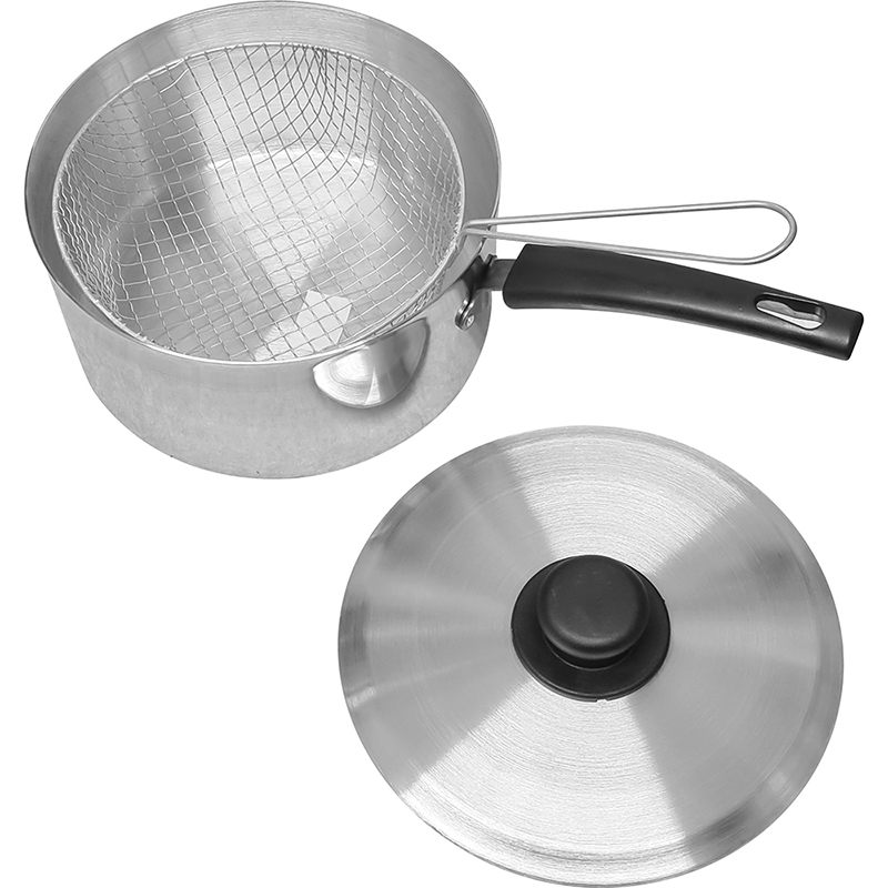 22cm / 9" Polished Aluminium Deep Chip Pan thumbnail 3