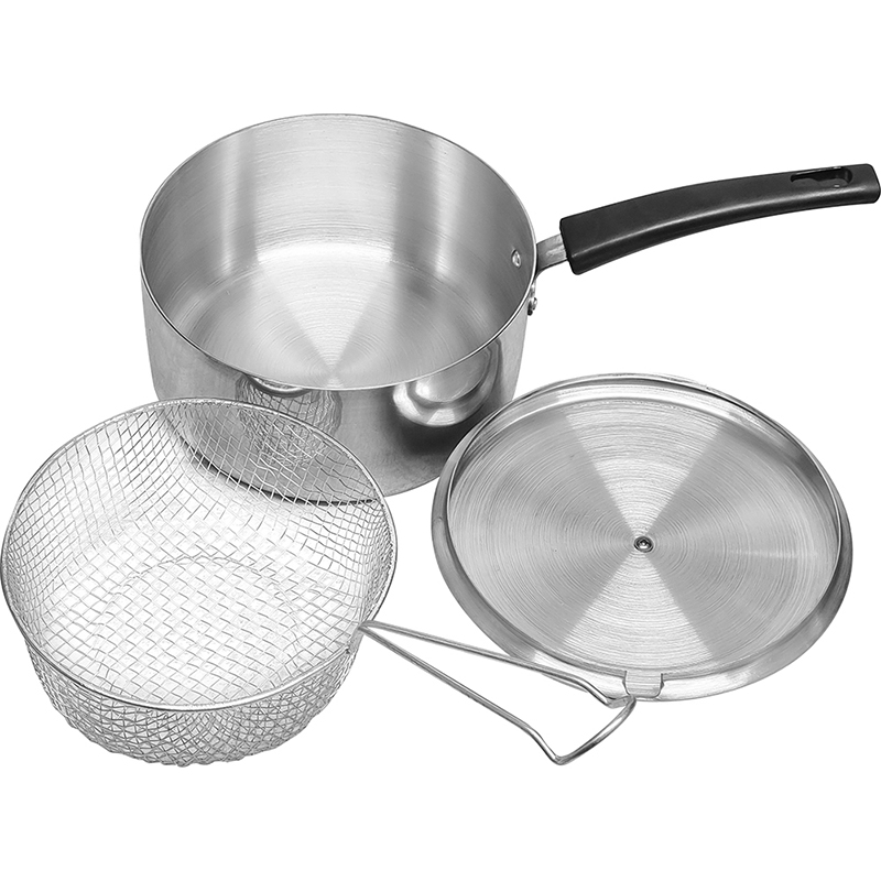 25cm / 10" Polished Aluminium Deep Chip Pan thumbnail 4