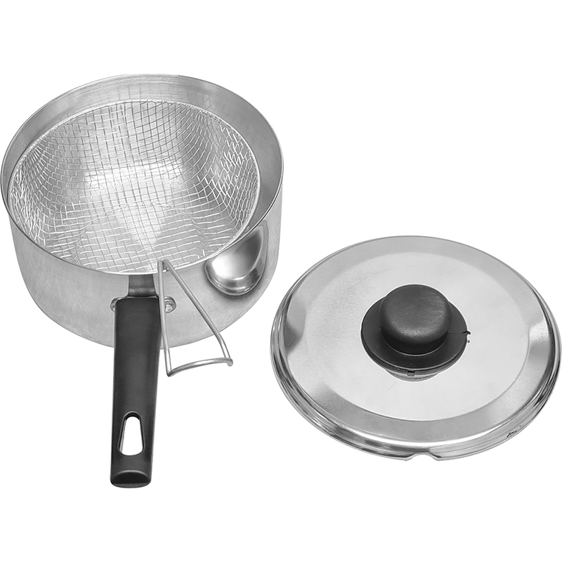 25cm / 10" Polished Aluminium Deep Chip Pan thumbnail 5