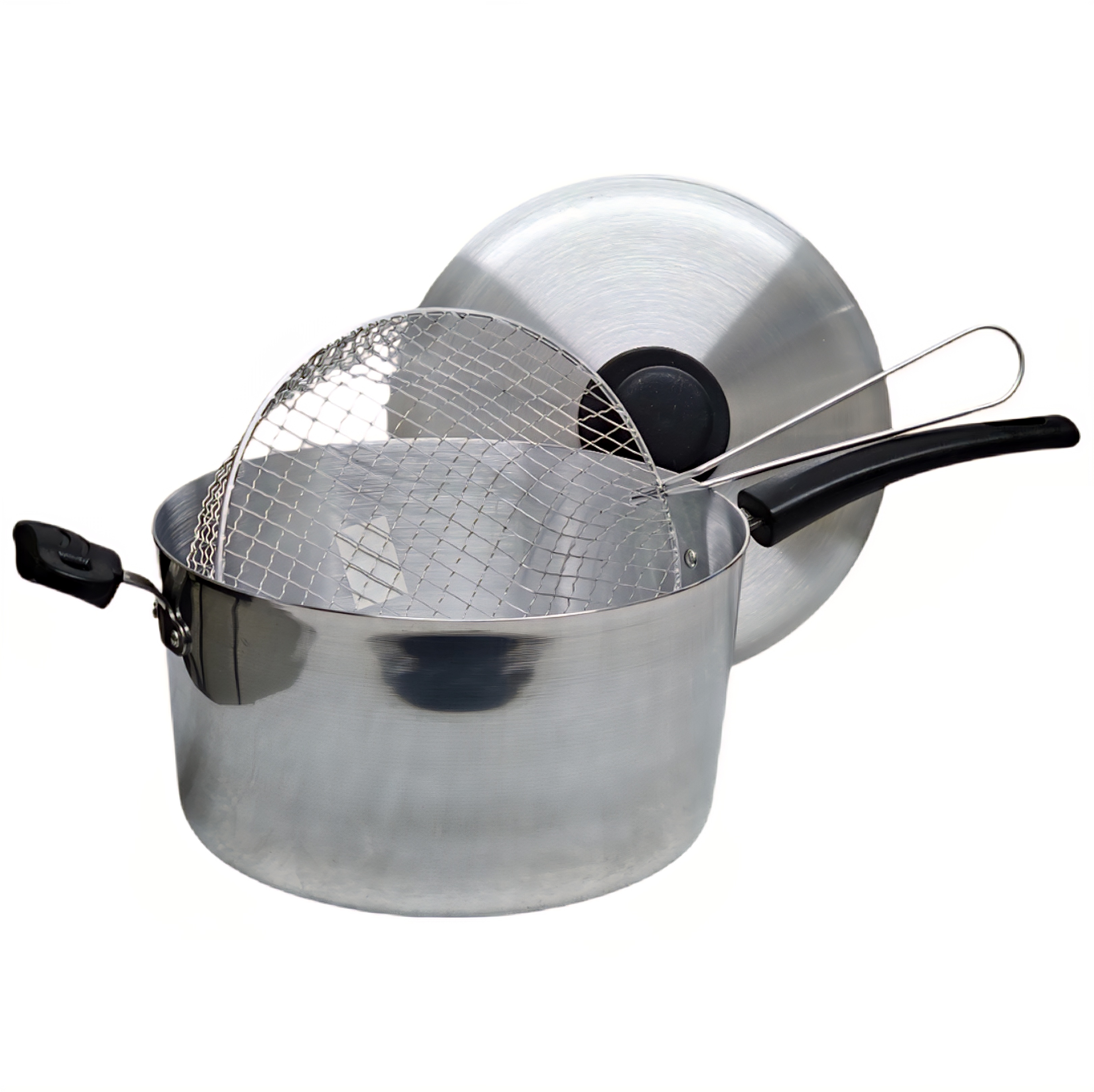 25cm / 10" Polished Aluminium Deep Chip Pan thumbnail 10