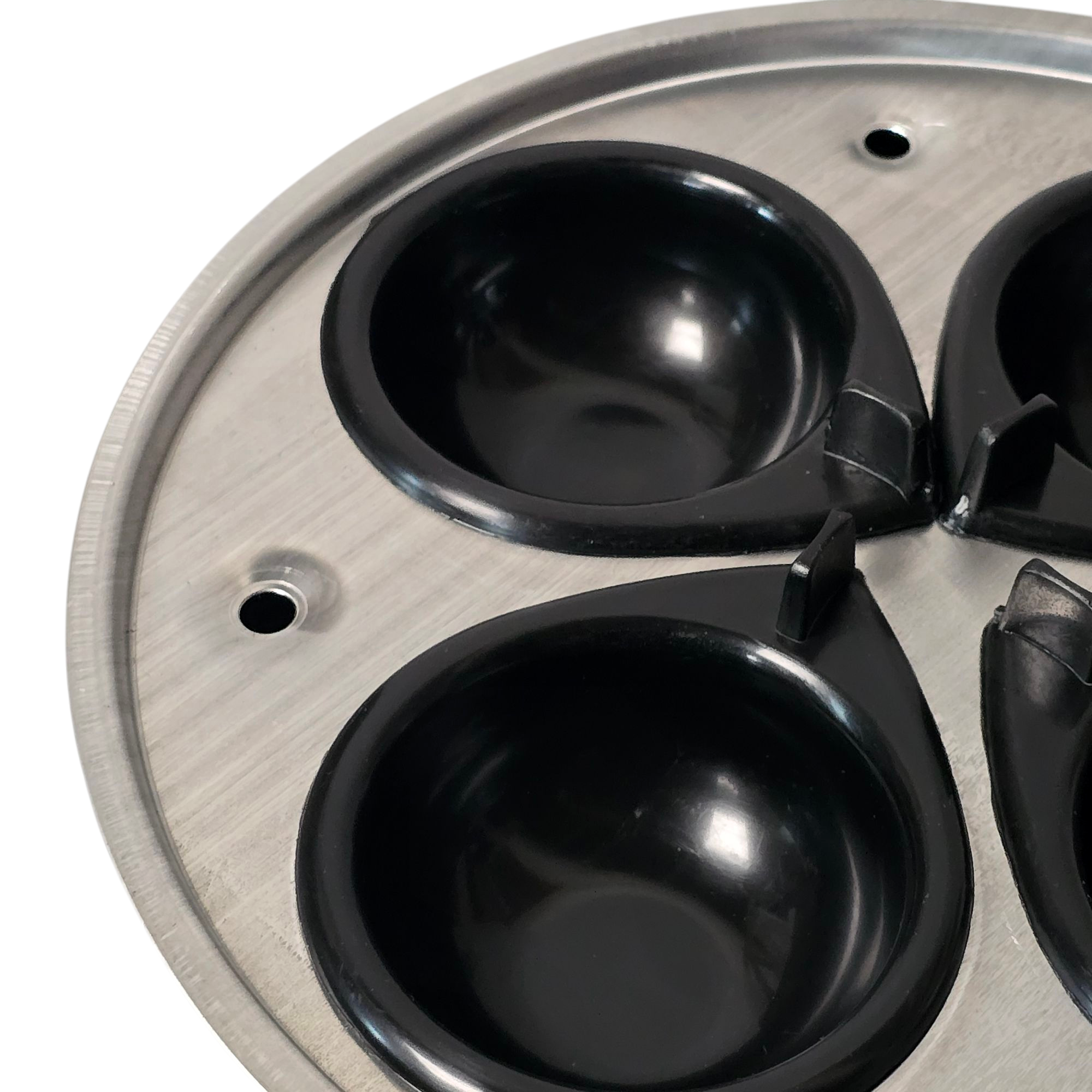 20cm / 8" Non-Stick Aluminium Egg Poacher, 4 Cup, with Glass Lid thumbnail 3