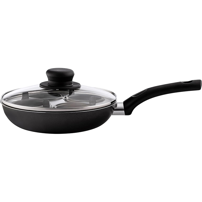 20cm / 8" Non-Stick Aluminium Egg Poacher, 4 Cup, with Glass Lid thumbnail 13