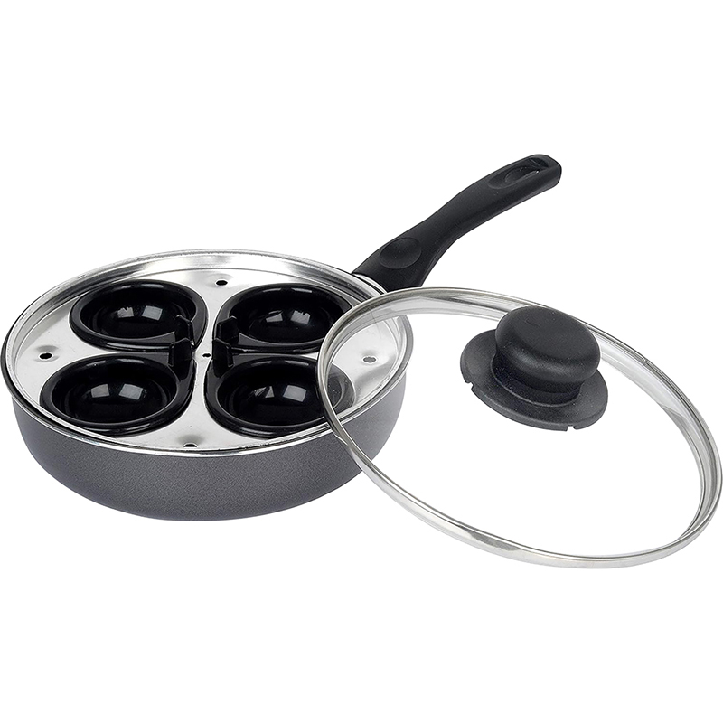 20cm / 8" Non-Stick Aluminium Egg Poacher, 4 Cup, with Glass Lid thumbnail 14