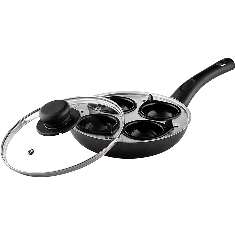 20cm / 8" Non-Stick Aluminium Egg Poacher, 4 Cup, with Glass Lid thumbnail 15