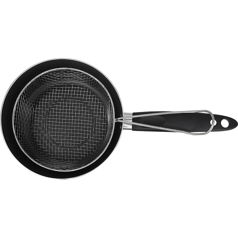 22cm / 9" Non-Stick Aluminium Chip Pan with Lid thumbnail 5