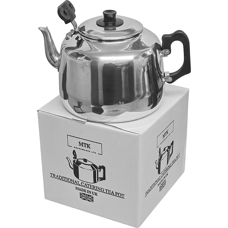 8 Pint Polished Aluminium Catering Tea Pot (4.5L)