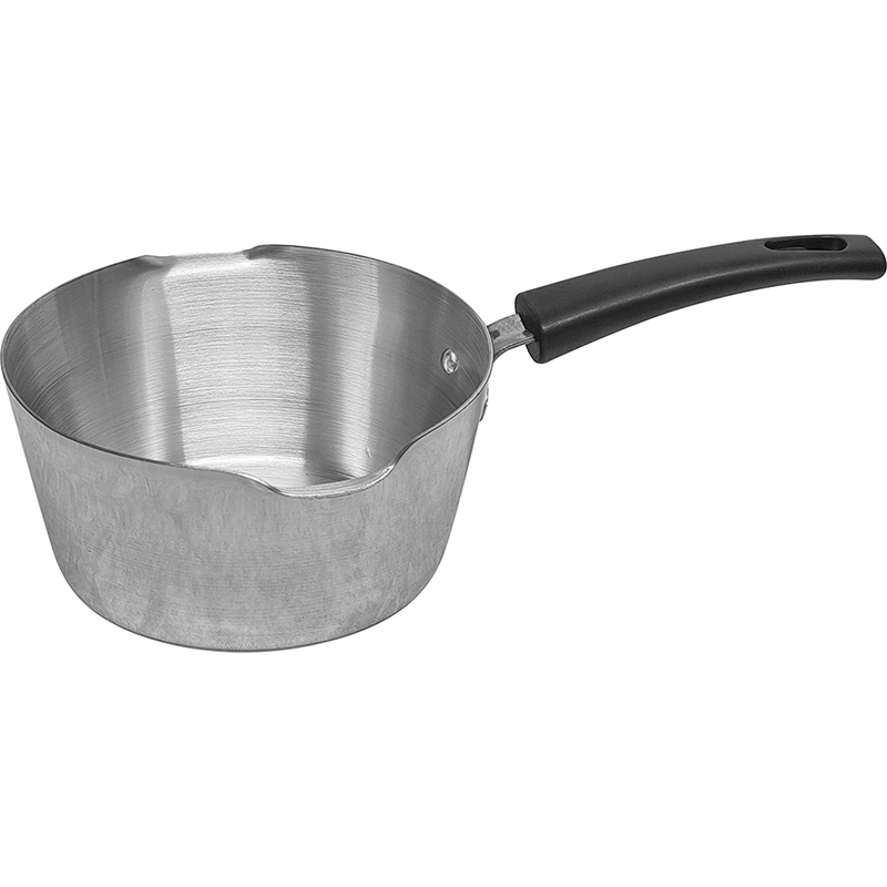 MTK COOKEVERYDAY Polished Aluminium Heavy Based Milk Pan-18 cm