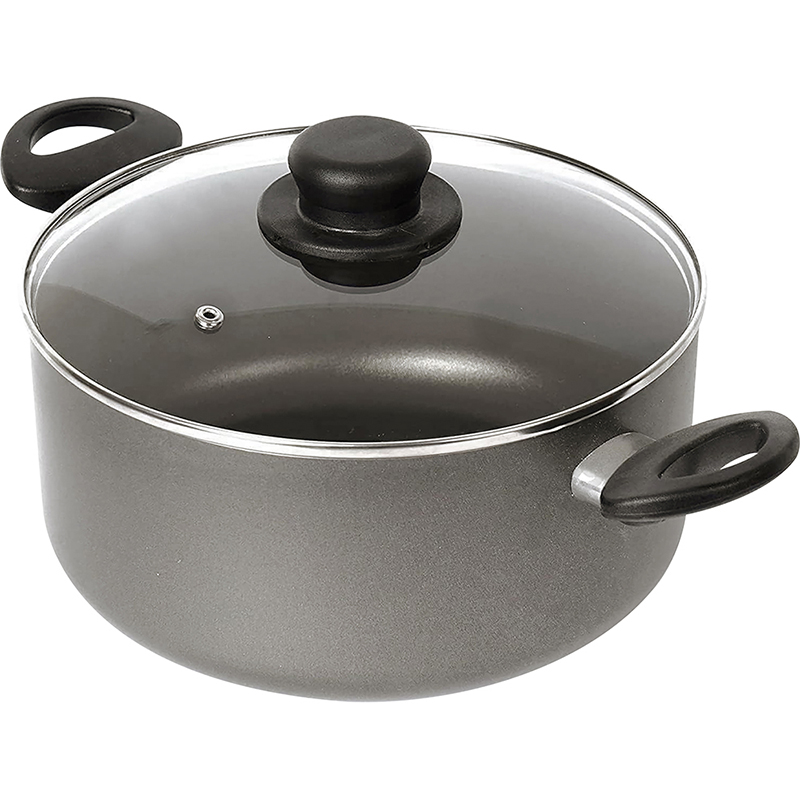 28cm / 11" Non-Stick Aluminium Induction Casserole Pot with Lid - Image 1