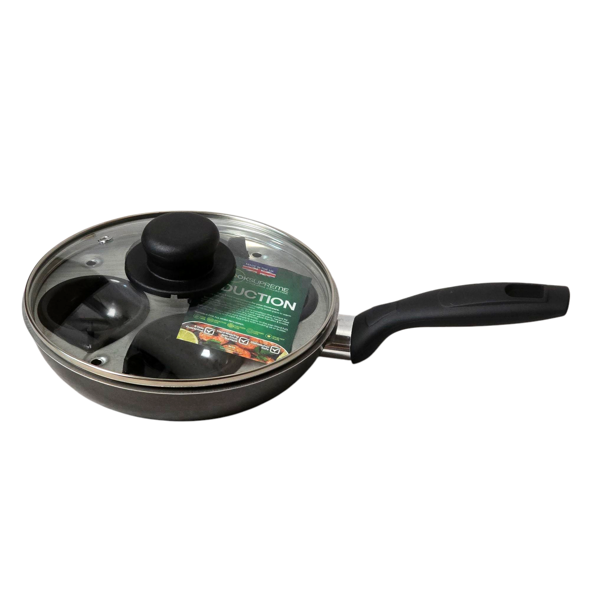 20cm / 8" Non-Stick Aluminium Induction Egg Poacher, 4 Cup thumbnail 3