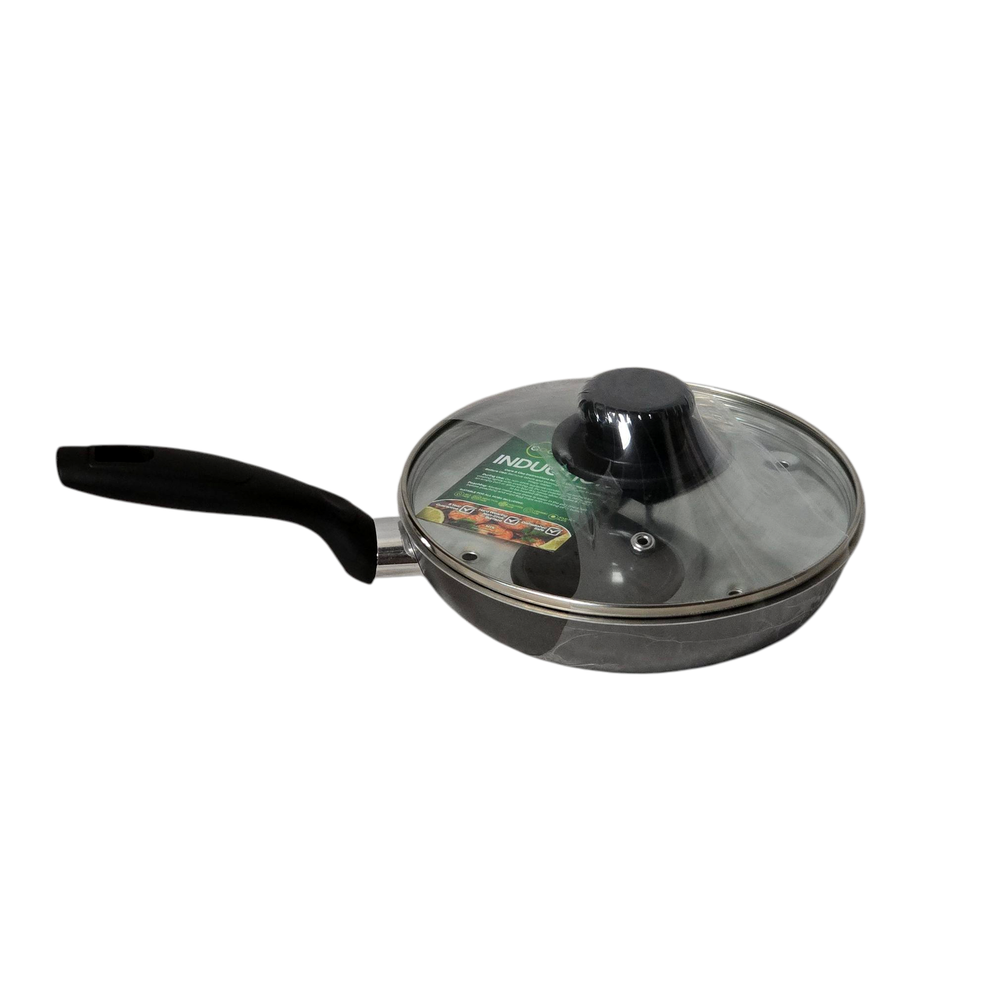 20cm / 8" Non-Stick Aluminium Induction Egg Poacher, 2 Cup, with Glass Lid thumbnail 2