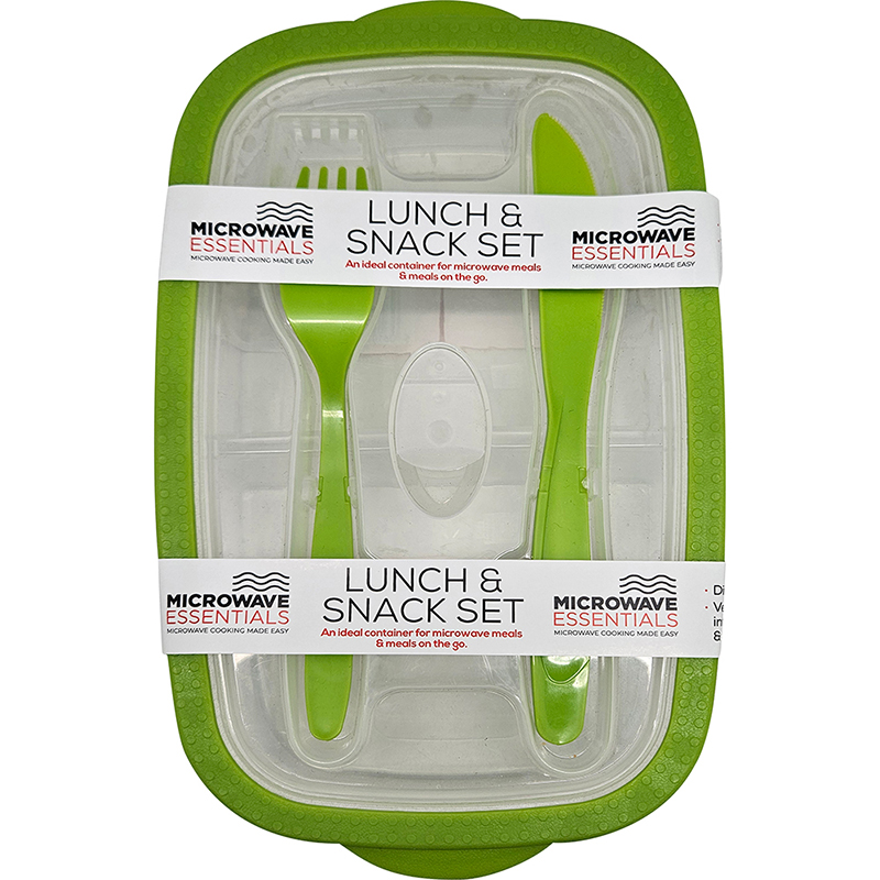 Lunch Box with Cutlery Set, PP Plastic - Image 1