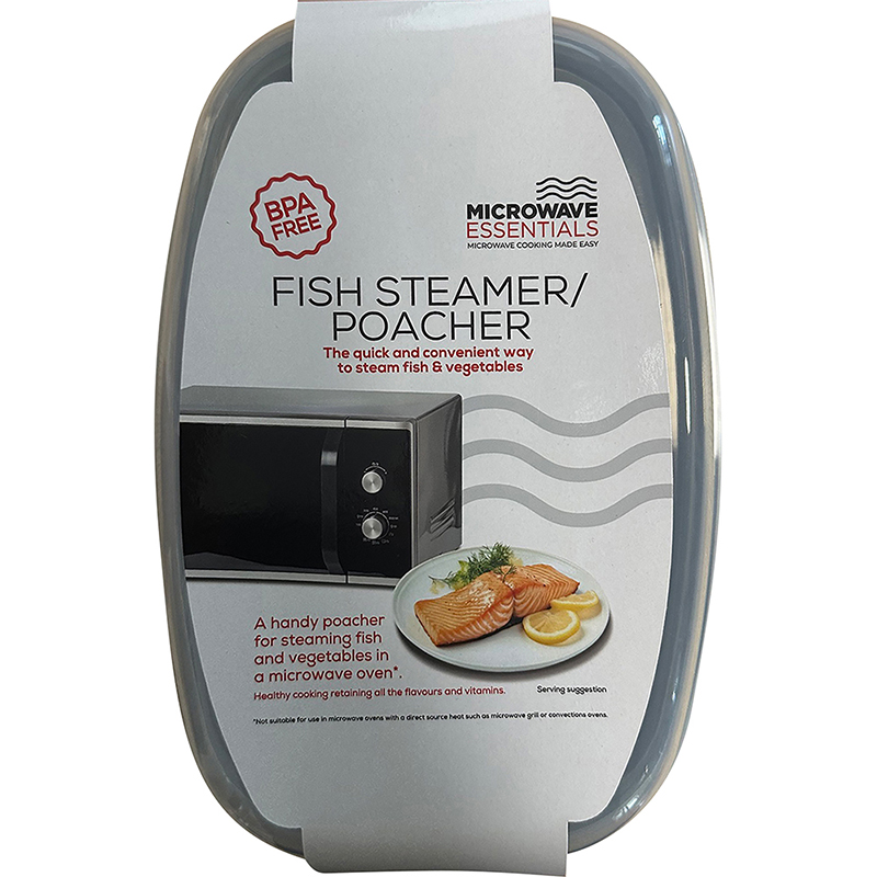Microwave Fish Poacher and Steamer, PP Plastic - Image 1
