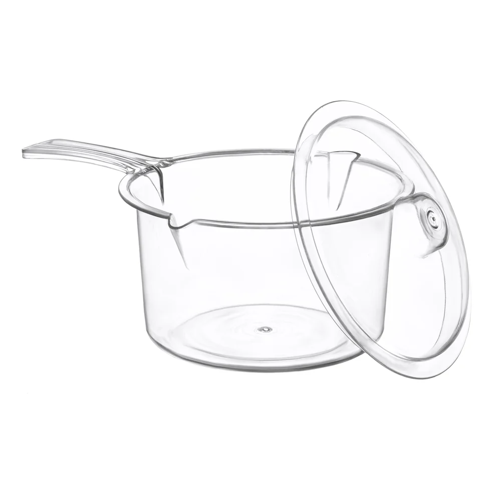 0.85L Large Clear Microwave Saucepan, PC Plastic - Image 1