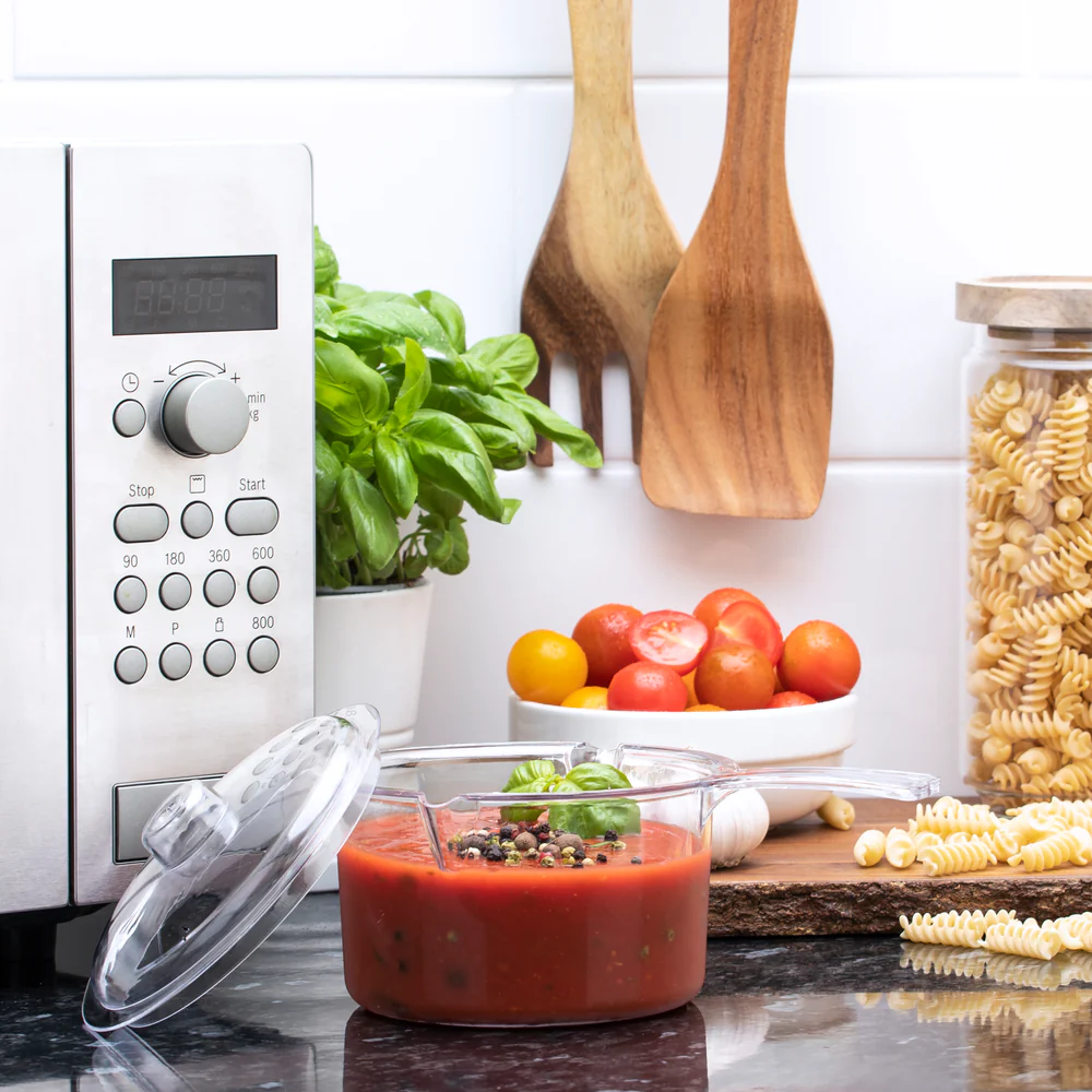 0.85L Large Clear Microwave Saucepan, PC Plastic thumbnail 2