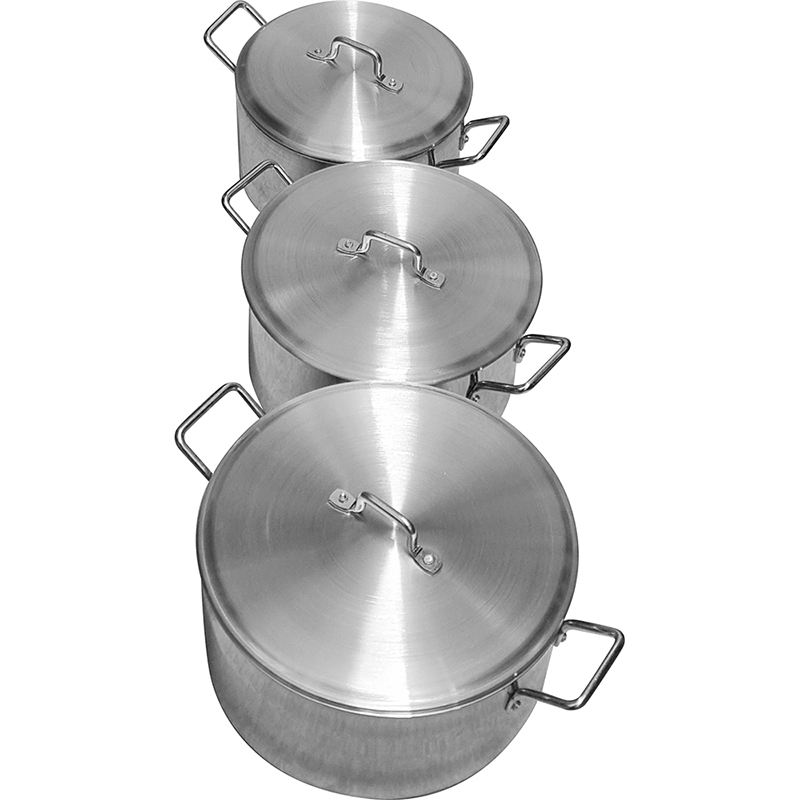 3pc Aluminium Casserole Set with Lids, 9" / 10" / 11" thumbnail 3