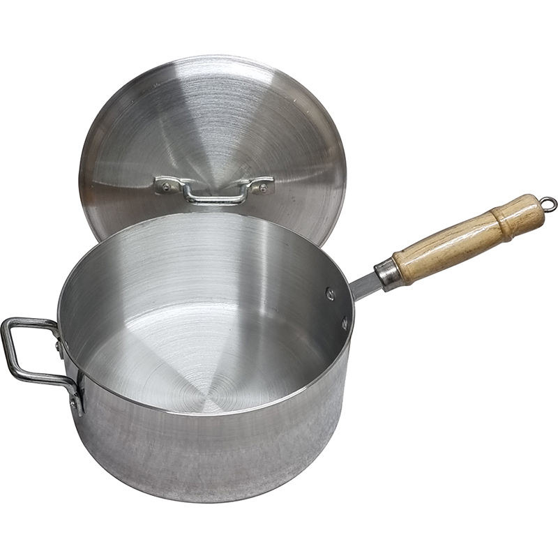 22cm / 9" Aluminium Stew Pan with Wooden Handle thumbnail 2