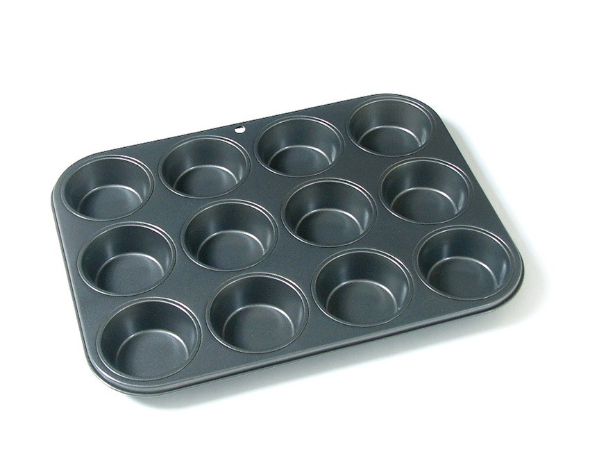 12 Cup Carbon Steel Non-Stick Mini Muffin Tray thumbnail 2