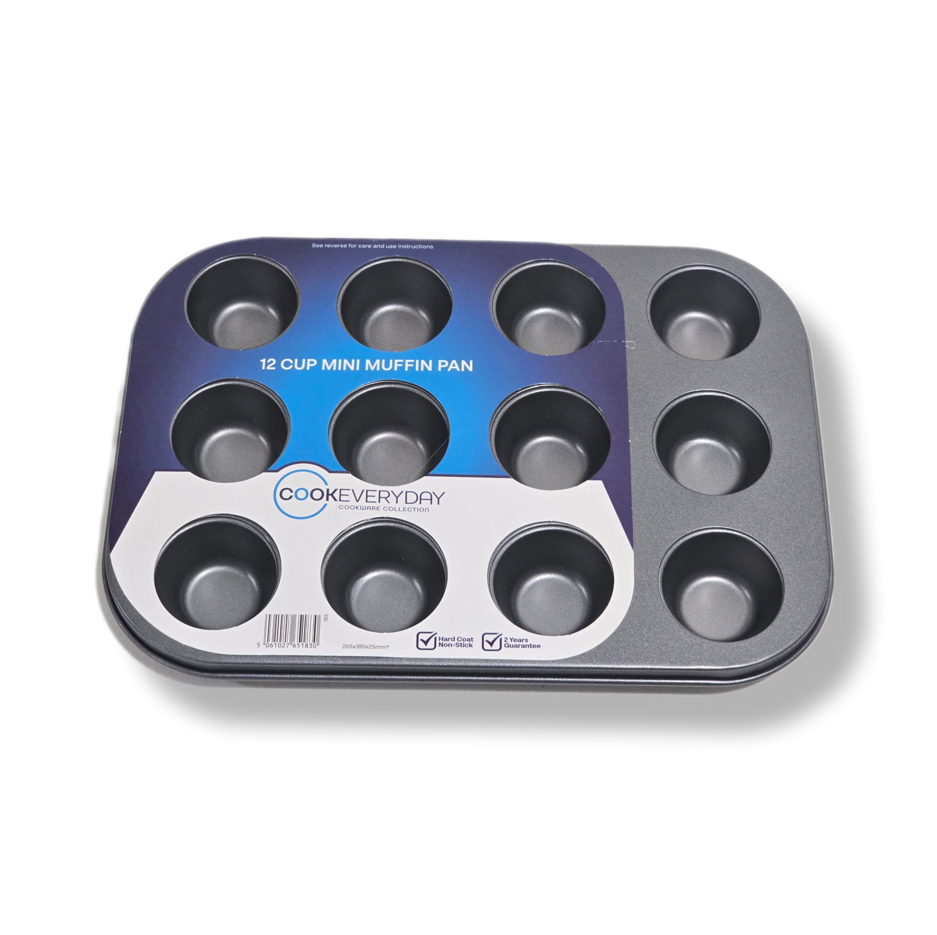 12 Cup Carbon Steel Non-Stick Mini Muffin Tray thumbnail 3