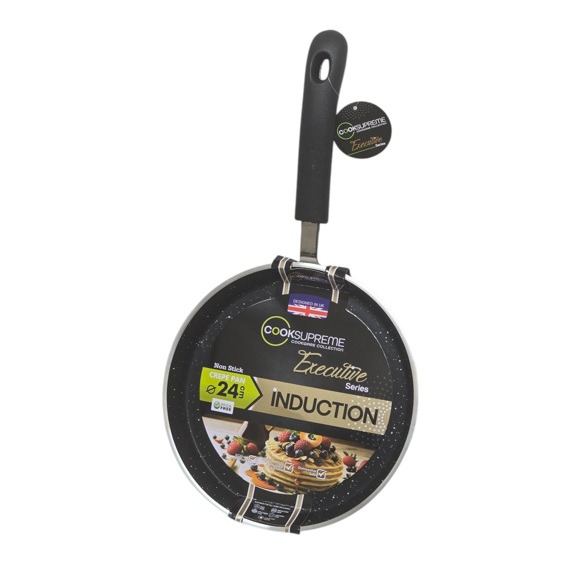 24cm / 9.5" Non-Stick Aluminium Induction Crepe Pan thumbnail 2