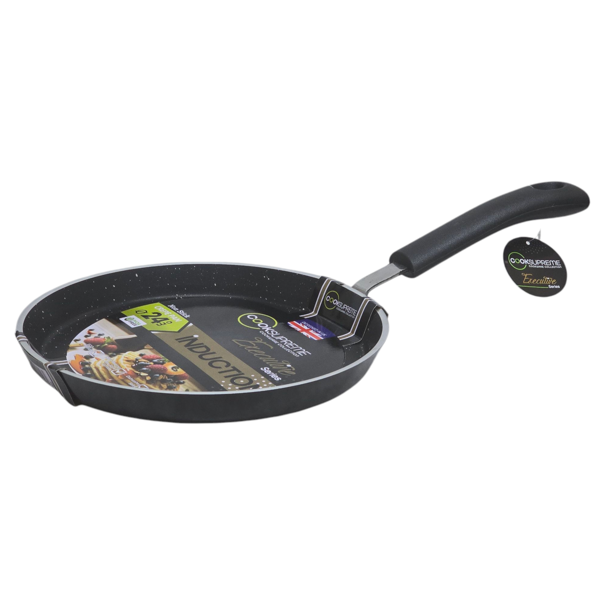 24cm / 9.5" Non-Stick Aluminium Induction Crepe Pan thumbnail 4