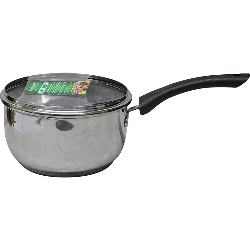 16cm / 6.5" Stainless Steel Saucepan with Glass Lid thumbnail 2