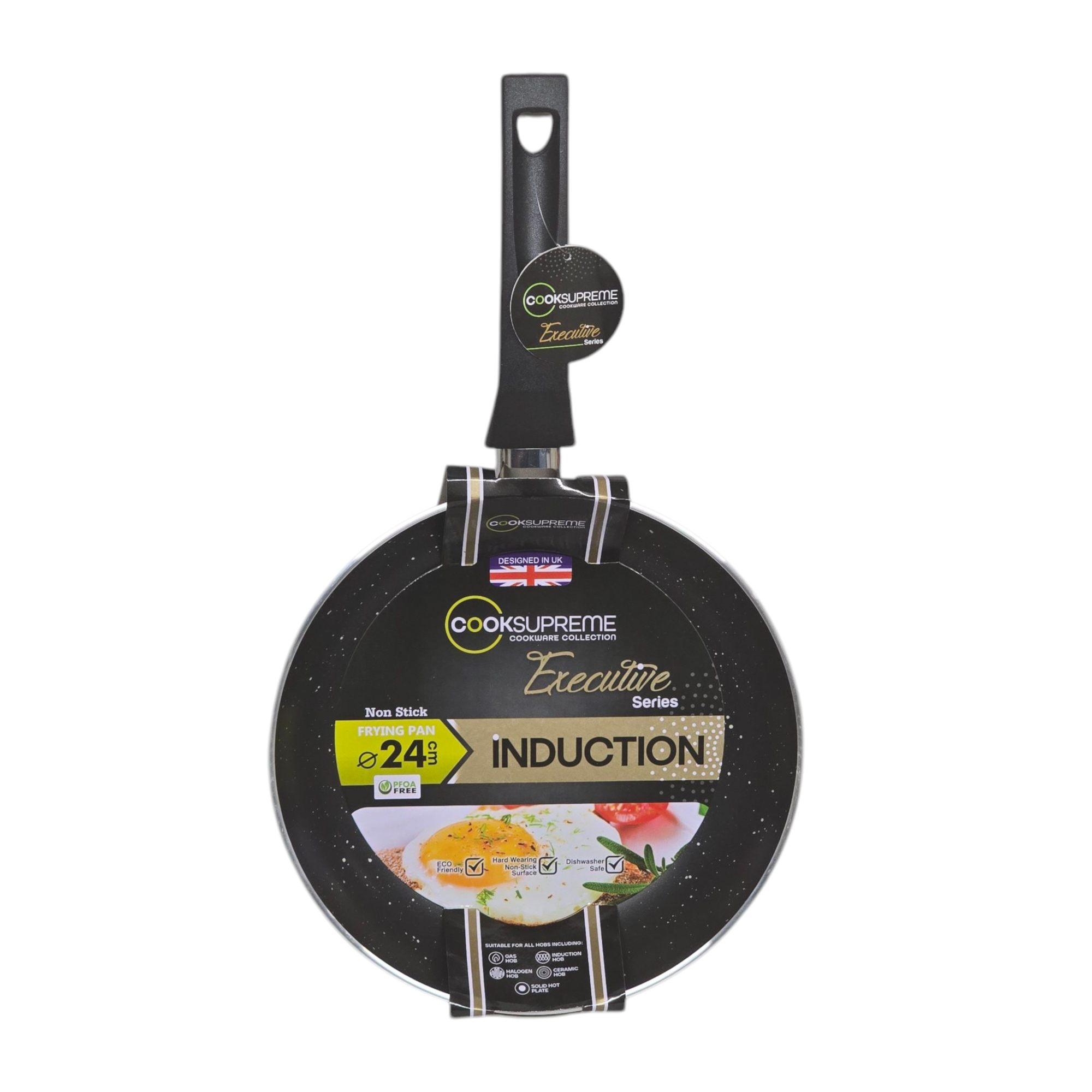 24cm / 9.5" Non-Stick Aluminium Induction Executive Fry Pan - Image 1