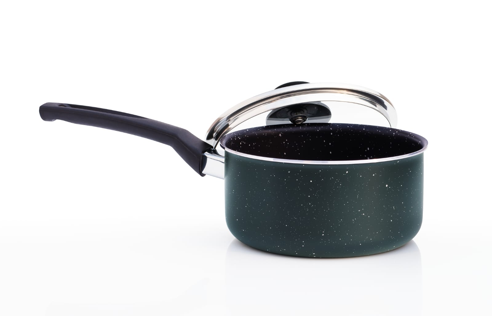 16cm / 6.5" Non-Stick Aluminium Induction Executive Saucepan with Glass Lid thumbnail 3