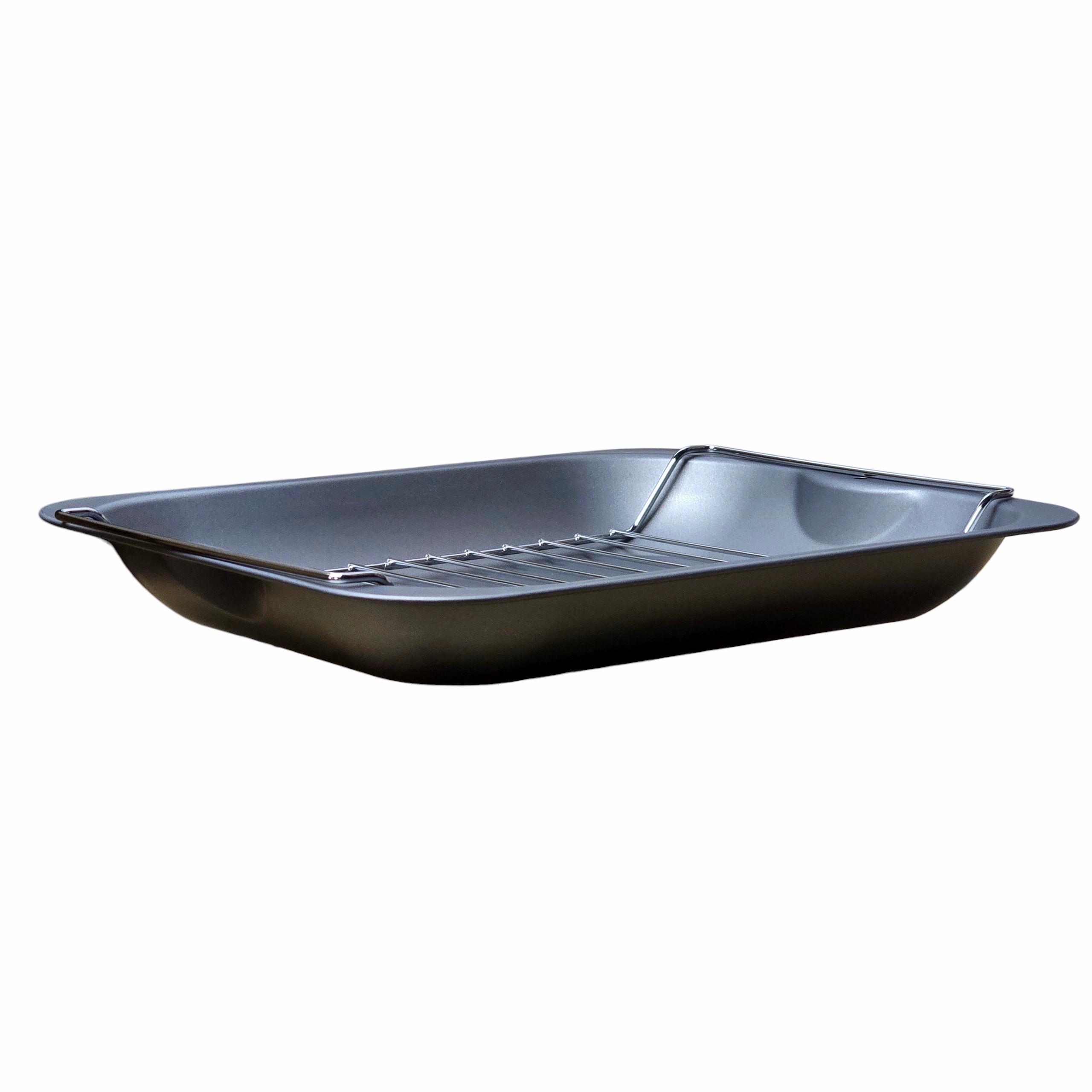 38cm / 15" Vitreous Enamel Roasting Pan with Wire Rack thumbnail 2
