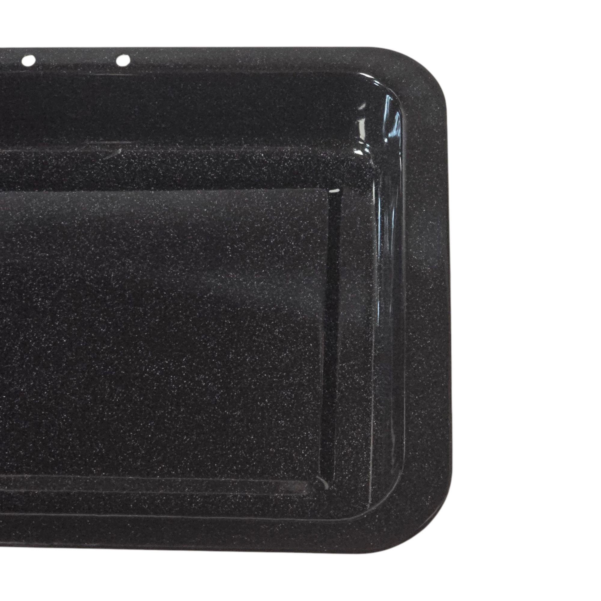 38cm / 15" Vitreous Enamel Deep Roasting Pan with Wire Rack - Image 1