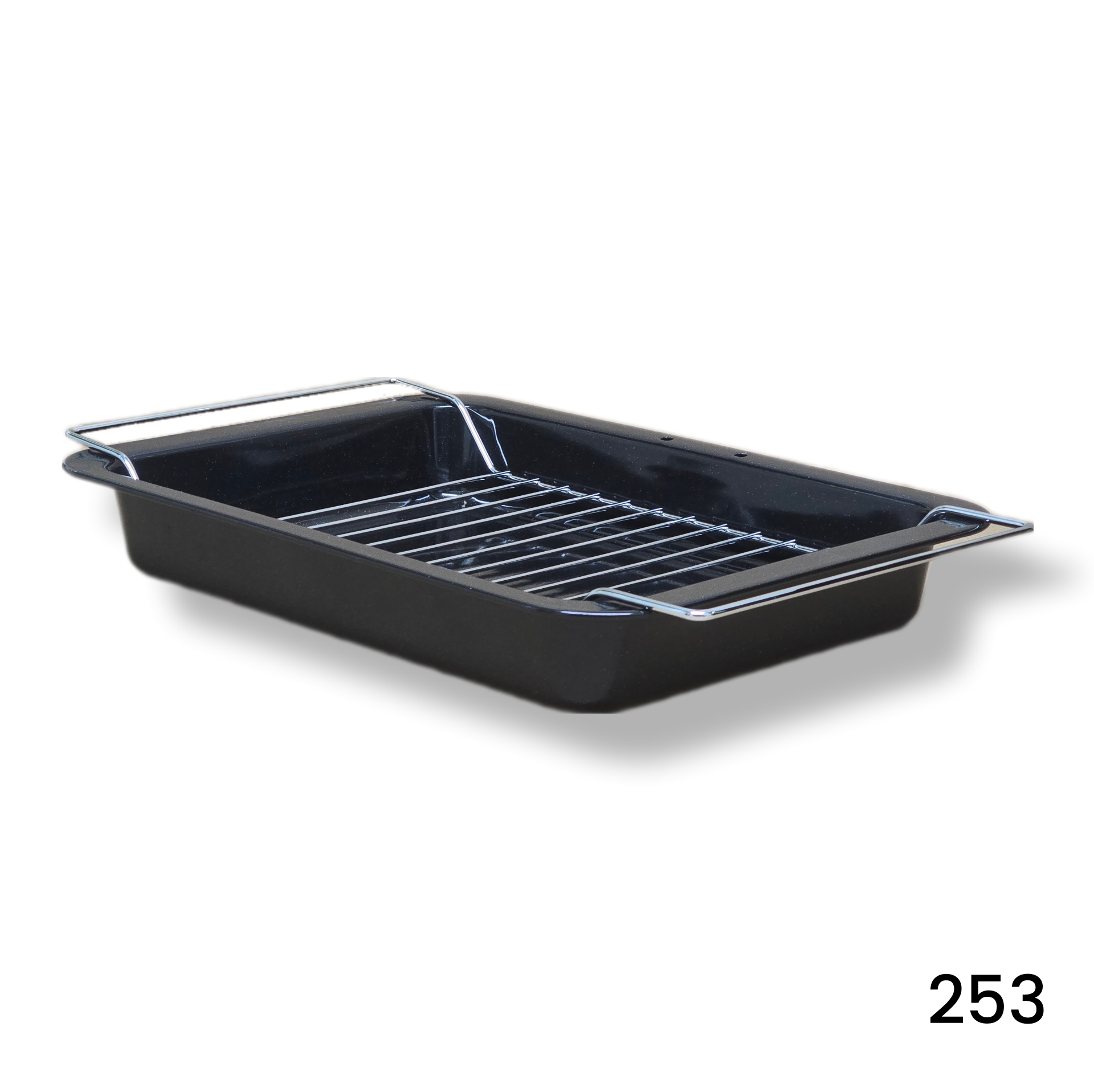 38cm / 15" Vitreous Enamel Deep Roasting Pan with Wire Rack thumbnail 6