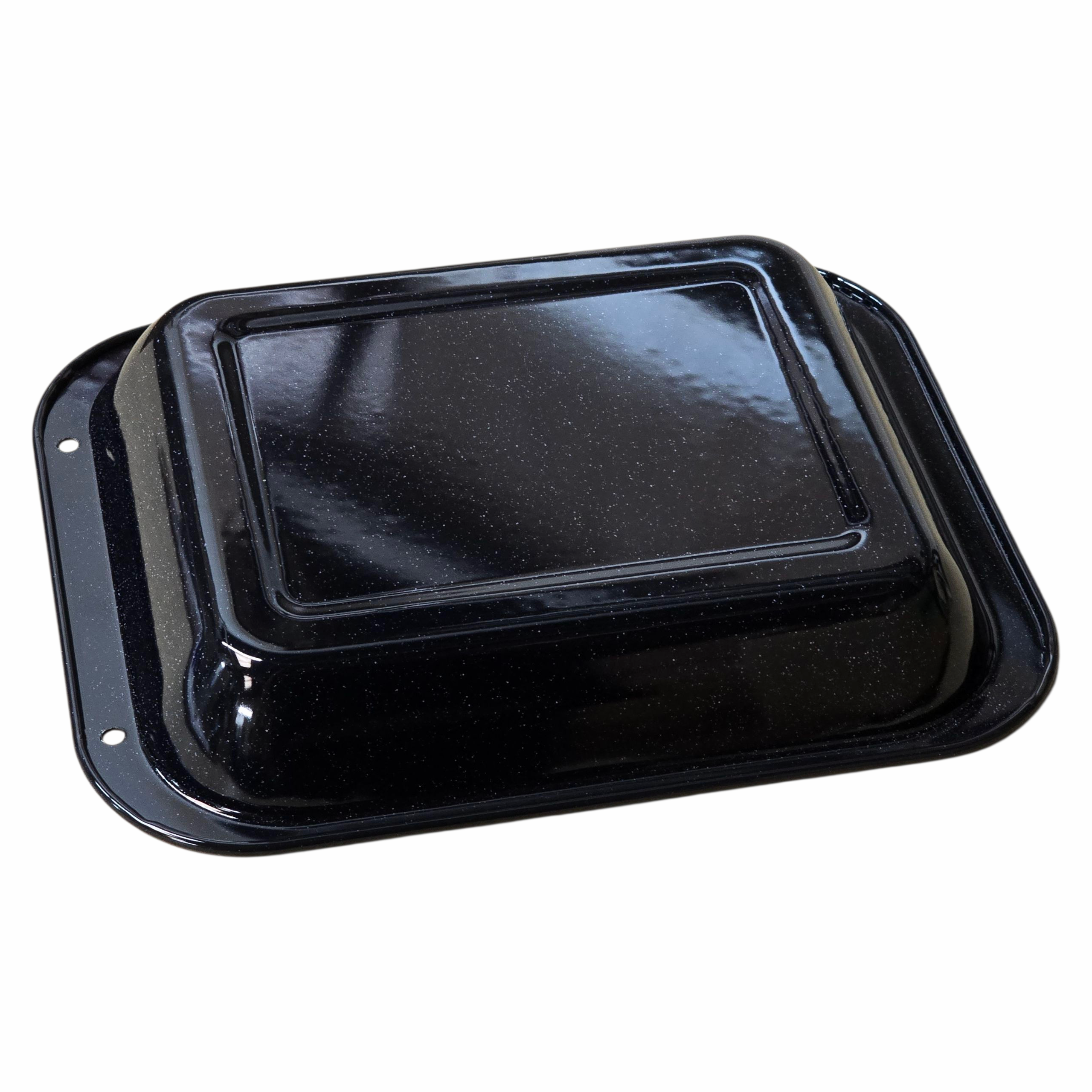 22cm / 9" Vitreous Enamel Roasting Tray with Deep Sides thumbnail 3
